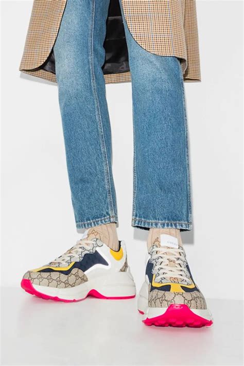 gucci basket rhyton|Gucci rhyton sneakers outfit women.